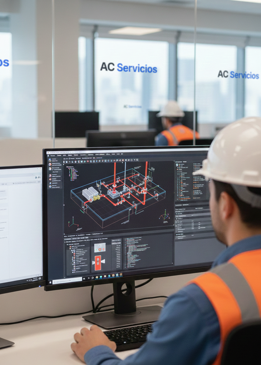 Pantalla con modelo BIM Revit